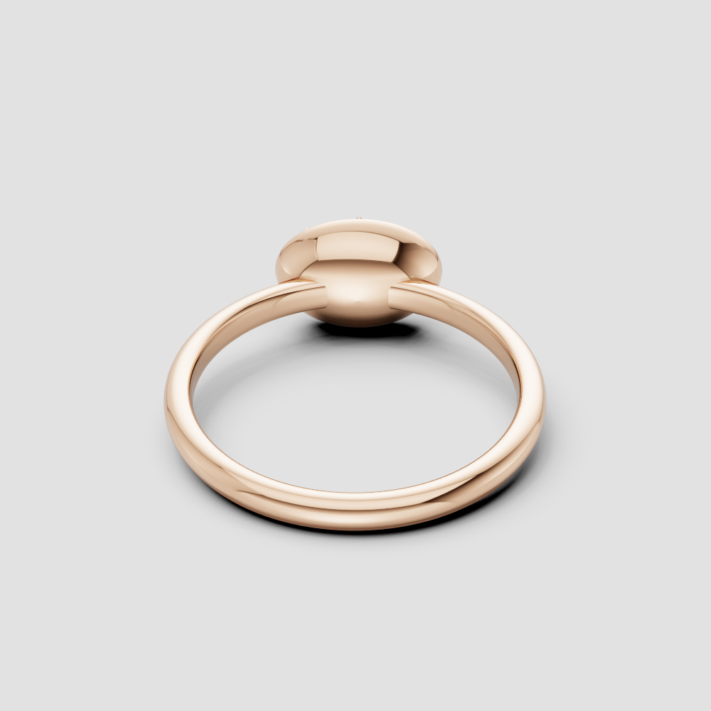 Minimalist Solitaire Stacking Ring – Smooth Low-Profile Band in Gold & Silver