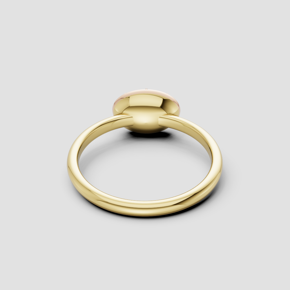 Minimalist Solitaire Stacking Ring – Smooth Low-Profile Band in Gold & Silver