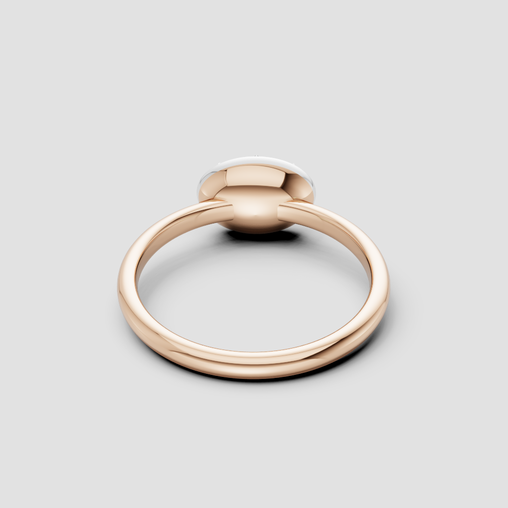 Minimalist Solitaire Stacking Ring – Smooth Low-Profile Band in Gold & Silver