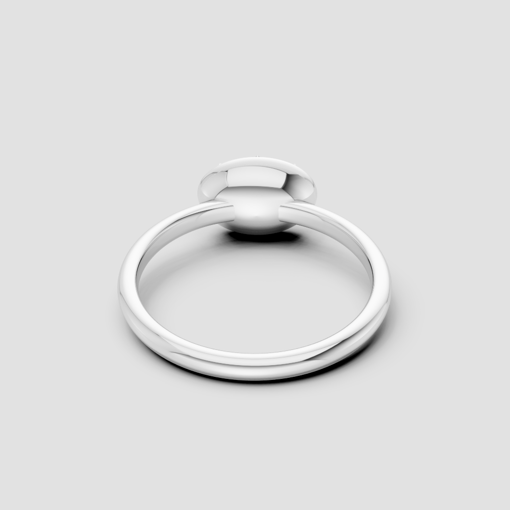 Minimalist Solitaire Stacking Ring – Smooth Low-Profile Band in Gold & Silver