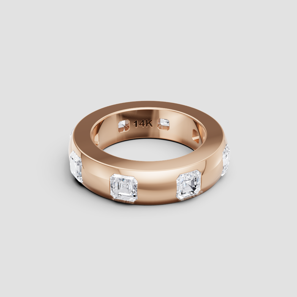 Diamond Band Ring – Square Cut Diamond Eternity Ring