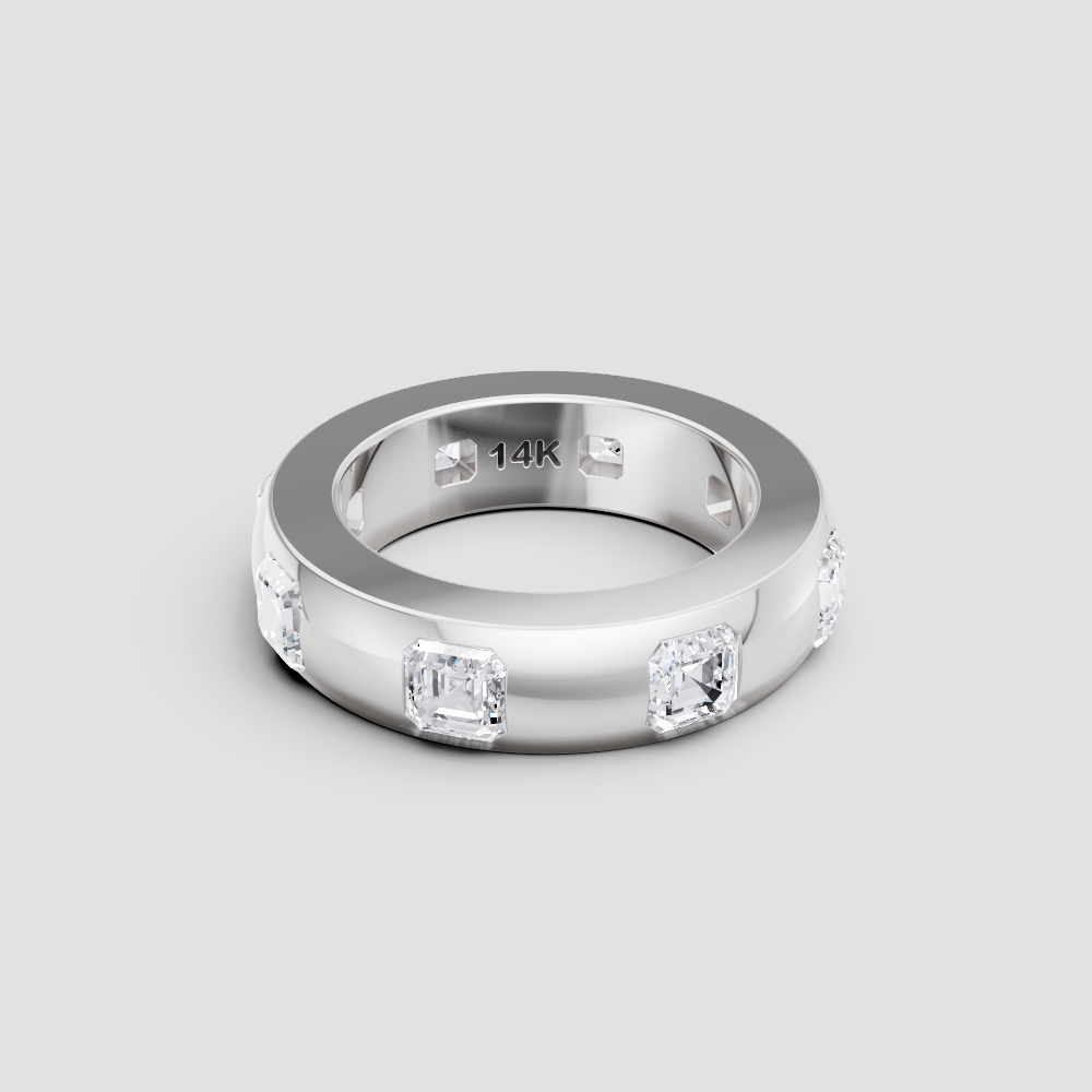 Diamond Band Ring – Square Cut Diamond Eternity Ring