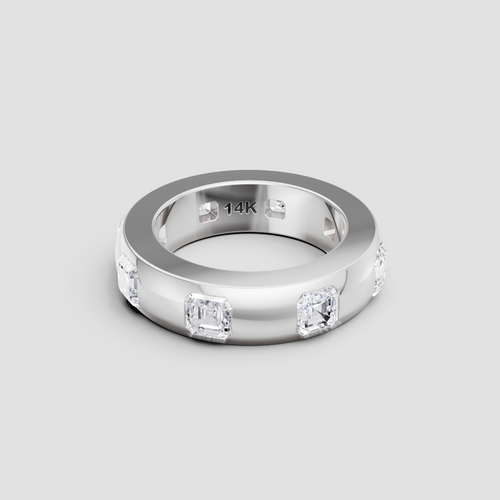 Diamond Band Ring – Square Cut Diamond Eternity Ring