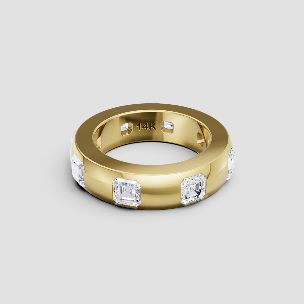 Diamond Band Ring – Square Cut Diamond Eternity Ring