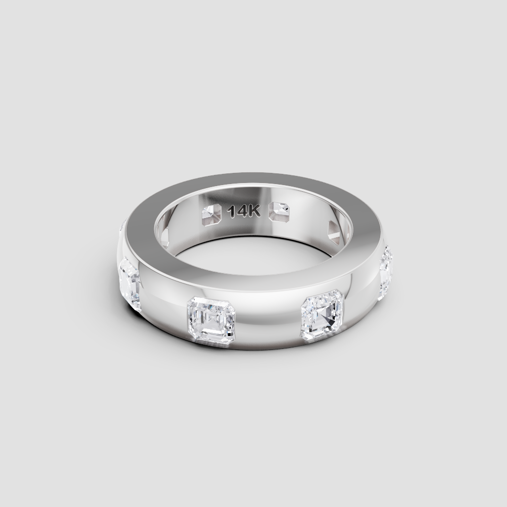 Diamond Band Ring – Square Cut Diamond Eternity Ring