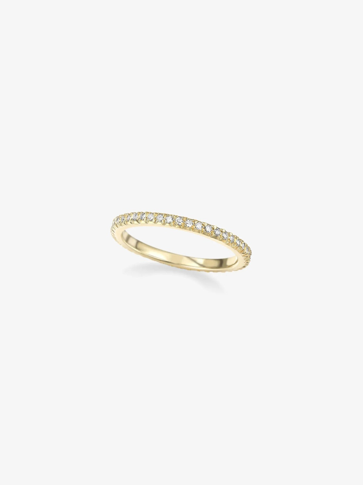 18k Yellow Gold Scalloped Diamond Eternity Band
