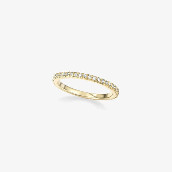 18k Yellow Gold Scalloped Diamond Eternity Band
