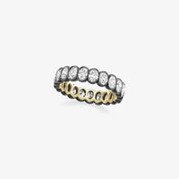 Noir Oval Diamond Eternity Band in Blackened and 18K Yellow Gold