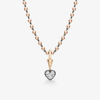 Ball n Chain 1.55ct Heart-Shaped Diamond Pendant