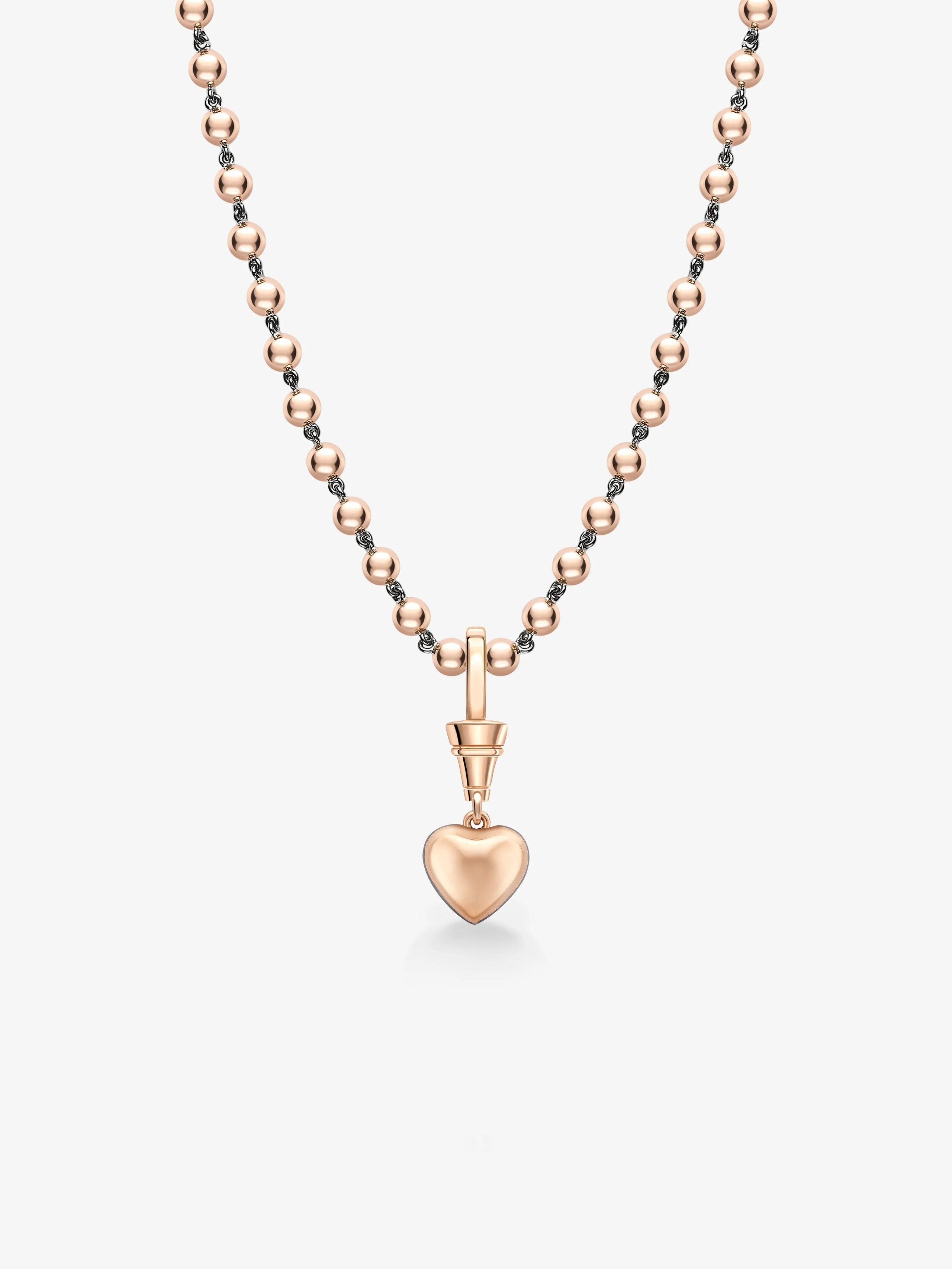 Ball n Chain 1.55ct Heart-Shaped Diamond Pendant
