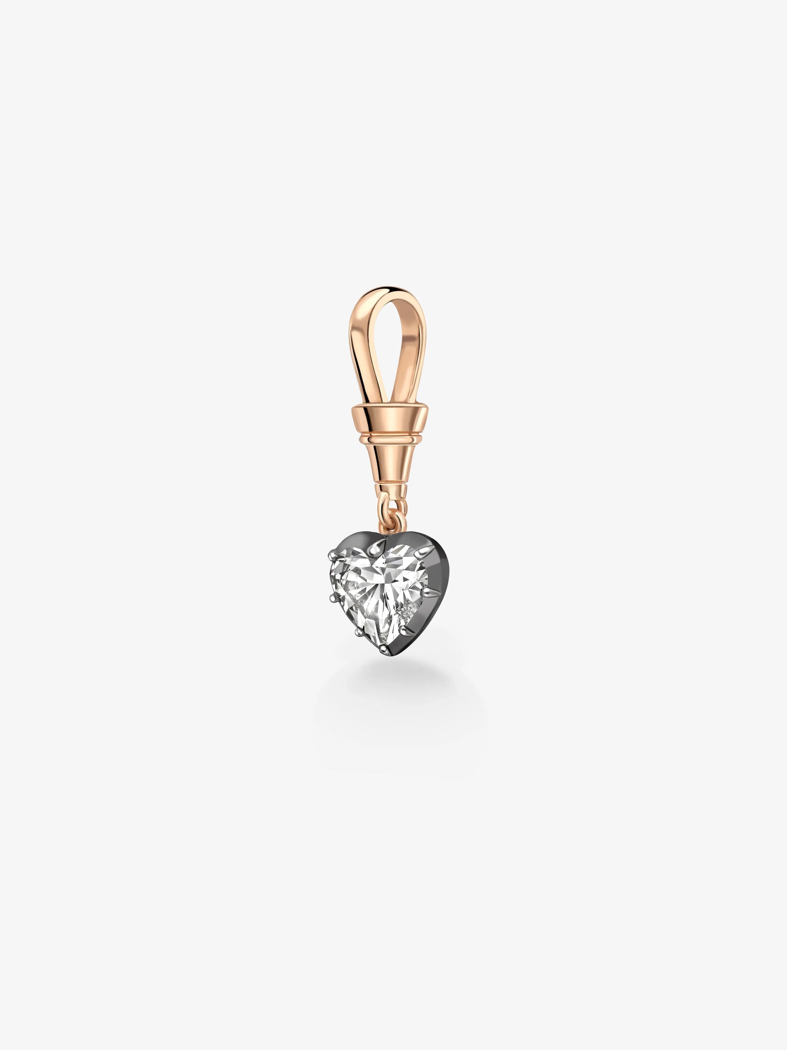 Ball n Chain 1.55ct Heart-Shaped Diamond Pendant
