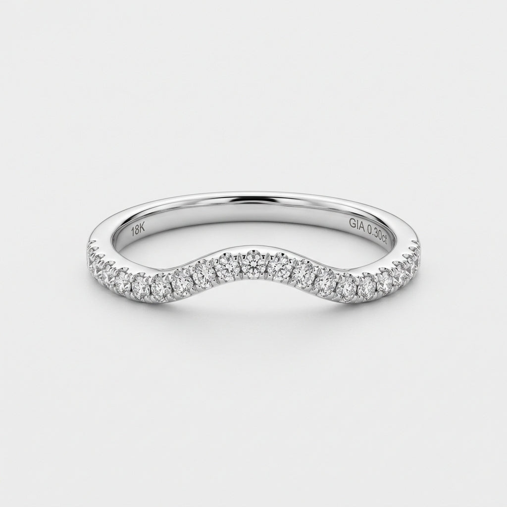 CURVED wedding rings